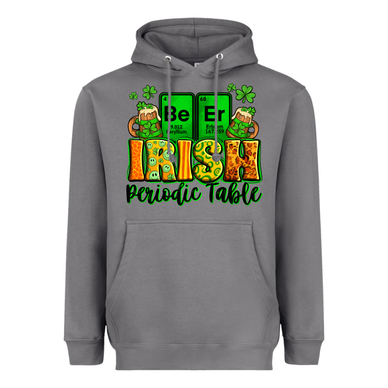 Beer Irish Periodic Table St. Patrick's Heavyweight Hoodie by LillyAllenDesigns | Teevron