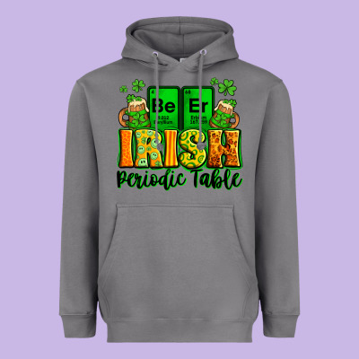 Beer Irish Periodic Table St. Patrick's Heavyweight Hoodie Designed By Lillyallendesigns