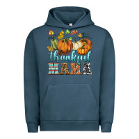 Pigment Midnight Navy thankful mama Urban Hoodie - BarkalooDesign