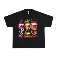 Black Hallothanksmas wine glasses Urban Heavy Tee - NancyCooperArtShop