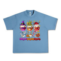 Pebble Blue Hallothanksmas wine glasses Urban Heavy Tee - NancyCooperArtShop