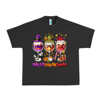 Hallothanksmas Wine Glasses Urban Heavy Tee | Teevron
