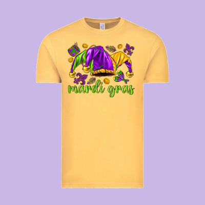Mardi Gras With Jester Vintage Tee Designed By Nancycooperartshop