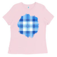 Bubblegum Pink Winter Tartan Patch Ladies Tee - BundleAndBundleShop