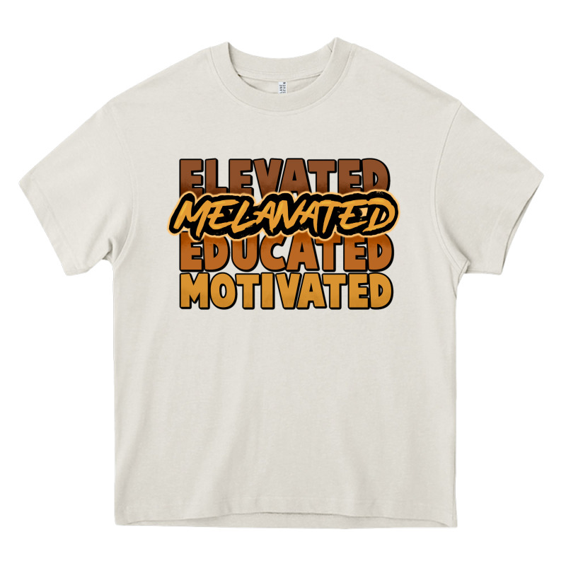 Elevated Melanated Educated Motivated Heavy Core Tee by NancyCooperArtShop | Teevron