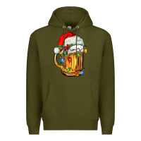Army Green christmas beer Premium Hoodie - FaDigitalArtStudio