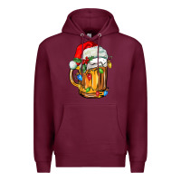 Burgundy christmas beer Premium Hoodie - FaDigitalArtStudio