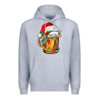 Heather Grey christmas beer Premium Hoodie - FaDigitalArtStudio