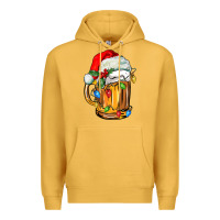 Mustard christmas beer Premium Hoodie - FaDigitalArtStudio