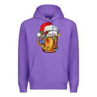 Purple christmas beer Premium Hoodie - FaDigitalArtStudio