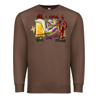 Chestnut all i need is beer king cake crawfish Premium Sweatshirt - SublimationCraftShop