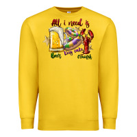 Lemon all i need is beer king cake crawfish Premium Sweatshirt - SublimationCraftShop