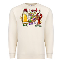 All I Need Is Beer King Cake Crawfish Premium Sweatshirt | Teevron