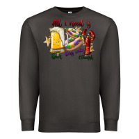 Smoke all i need is beer king cake crawfish Premium Sweatshirt - SublimationCraftShop