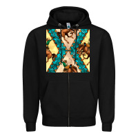 Black native american aztec seamless pattern 6 Zipper Hoodie - BundleAndBundleShop
