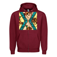 Burgundy native american aztec seamless pattern 6 Zipper Hoodie - BundleAndBundleShop