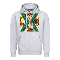 Heather Grey native american aztec seamless pattern 6 Zipper Hoodie - BundleAndBundleShop