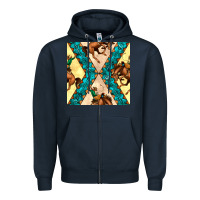 Navy native american aztec seamless pattern 6 Zipper Hoodie - BundleAndBundleShop