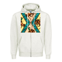 Oatmeal Heather native american aztec seamless pattern 6 Zipper Hoodie - BundleAndBundleShop