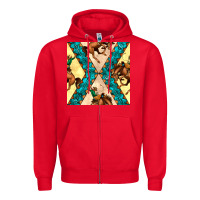Red native american aztec seamless pattern 6 Zipper Hoodie - BundleAndBundleShop