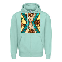 Seafoam native american aztec seamless pattern 6 Zipper Hoodie - BundleAndBundleShop