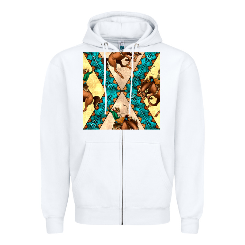 Native American Aztec Seamless Pattern 6 Zipper Hoodie by BundleAndBundleShop | Teevron