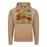 Vintage Coffee Just a Girl Who Loves Fall Vintage Hoodie - texasbilliewilder