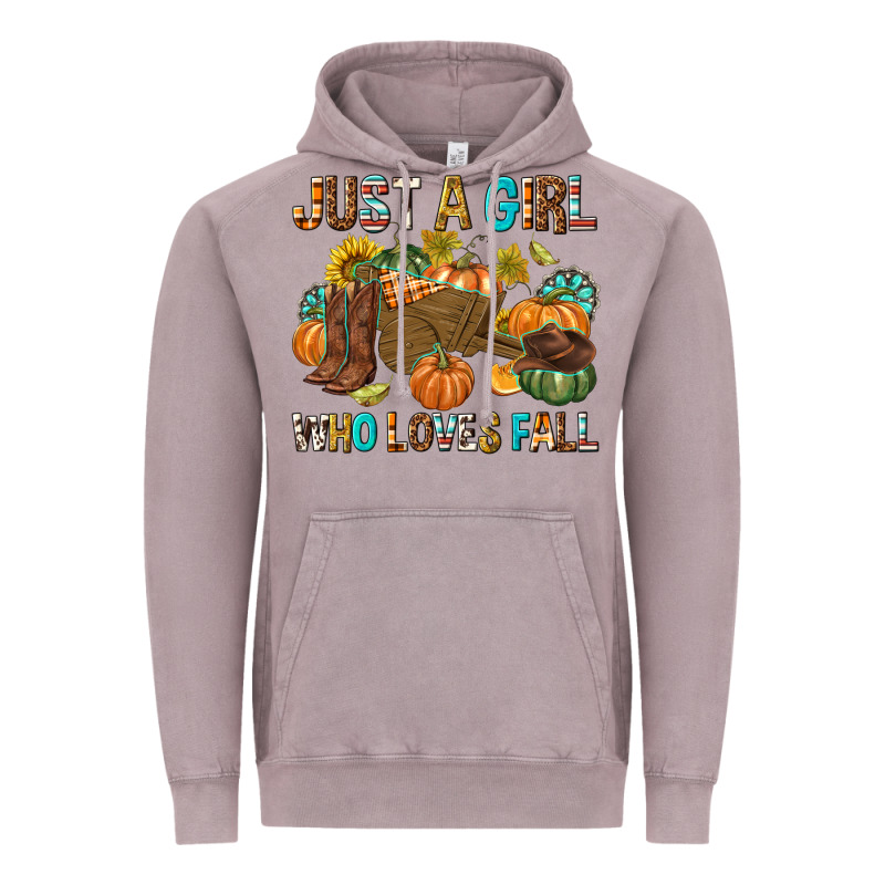 Just A Girl Who Loves Fall Vintage Hoodie by texasbilliewilder | Teevron