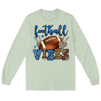 Matcha Football vibes blue and grey team color Long Sleeve Tee - HowdyJamesFarm