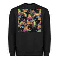 Black pride cupcake seamless pattern Heavyweight Sweatshirt - FaDigitalArtStudio
