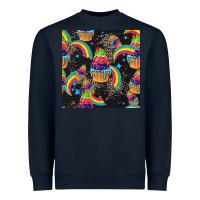 Navy pride cupcake seamless pattern Heavyweight Sweatshirt - FaDigitalArtStudio