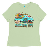 Matcha Teacher Life With Truck Ladies Tee - BundleAndBundleShop