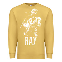 Antique Gold ray lamontagne   white stencil 1 Premium Sweatshirt - tuanDangUi