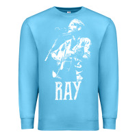Ocean Blue ray lamontagne   white stencil 1 Premium Sweatshirt - tuanDangUi