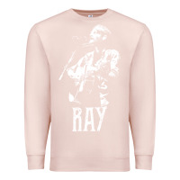 Pale Pink ray lamontagne   white stencil 1 Premium Sweatshirt - tuanDangUi