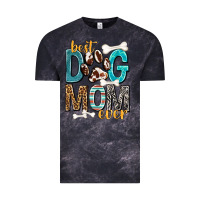Cloud Black Best Dog Mom Ever Vintage Tee - texasbilliewilder