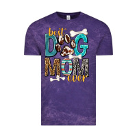 Cloud Purple Best Dog Mom Ever Vintage Tee - texasbilliewilder
