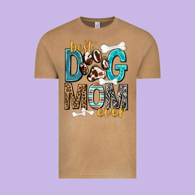 Best Dog Mom Ever Vintage Tee Designed By Texasbilliewilder