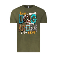 Vintage Olive Best Dog Mom Ever Vintage Tee - texasbilliewilder