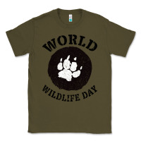 Army Green World Wildlife Day Classic Tee - Bettercallsaul