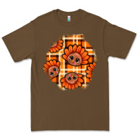 Cacao Thanksgiving Turkey With Tartan Patch Premium Tee - BundleAndBundleShop
