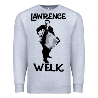 Heather Grey lawrence welk   name   the black stencil Premium Sweatshirt - tuanDangUi