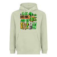 Matcha Eat drink and be Irish St. Patrick's Heavyweight Hoodie - LillyAllenDesigns