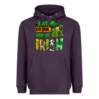 Plum Eat drink and be Irish St. Patrick's Heavyweight Hoodie - LillyAllenDesigns