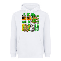 White Eat drink and be Irish St. Patrick's Heavyweight Hoodie - LillyAllenDesigns