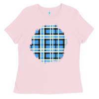 Bubblegum Pink Winter Tartan Patch Ladies Tee - BundleAndBundleShop