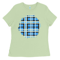 Matcha Winter Tartan Patch Ladies Tee - BundleAndBundleShop