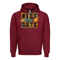 Burgundy pies before guys Zipper Hoodie - FaDigitalArtStudio