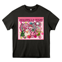 Asphalt 3d retro pink christmas vibes Heavy Core Tee - MaliasSmallBusiness