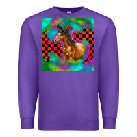 Purple Halloween Quarter Horse Premium Sweatshirt - LillyAllenDesigns